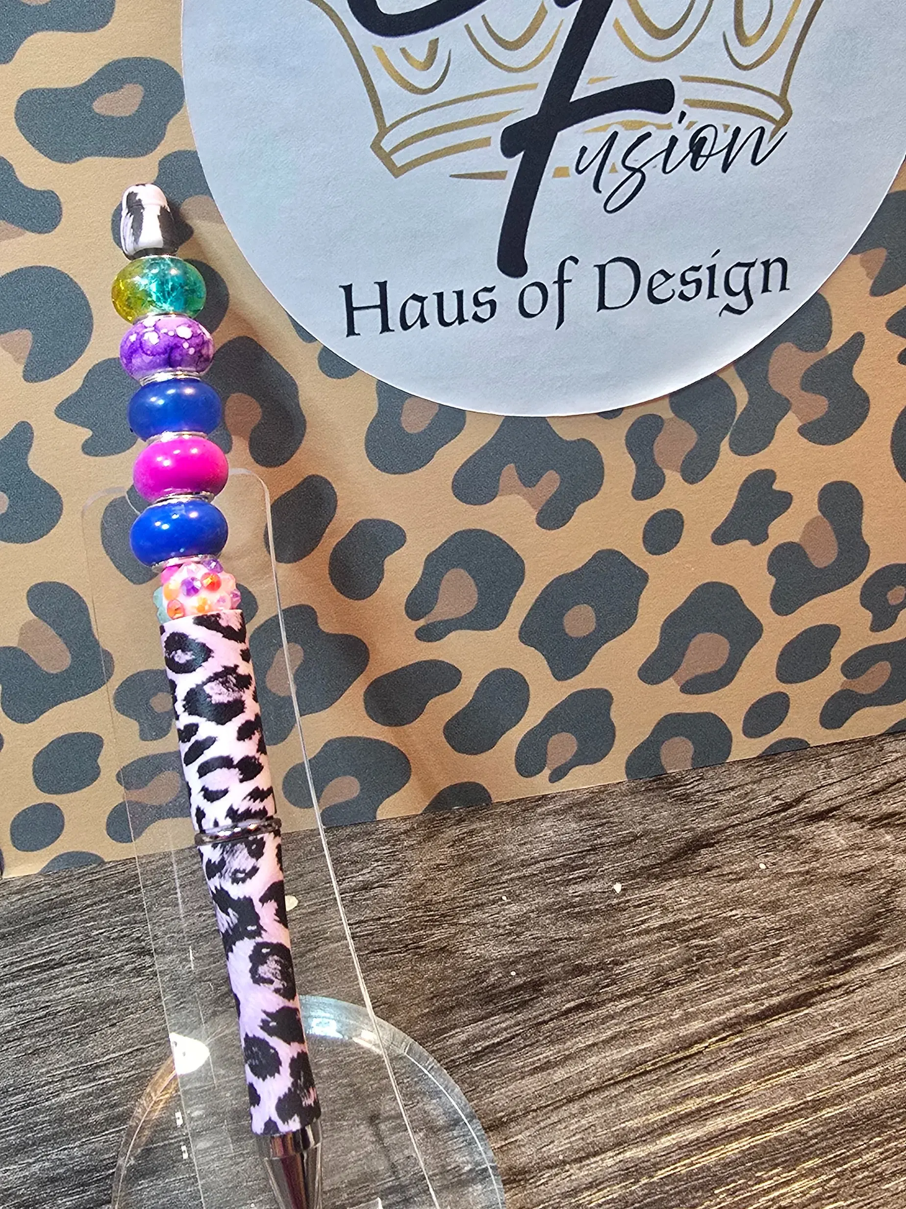 Animal Print Beaded Pens - Silicone Beads, Ergonomic Grip, Multiple Styles, Smooth Writing Office Stationery, Unique Gift for Everyday Office Use, High-Contrast Animal Patterns