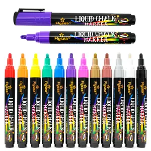 1 Box 12 Colors Washable Liquid Chalk Set, Ideal for Blackboards, Whiteboards, LED Windows, Car Window Painting Advertisements