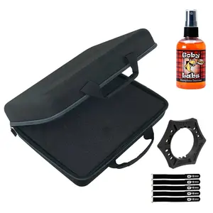 Clutch CL-E161205BK Premium Multipurpose Padded Shell Utility Case with Microphone Anti Roll Device Package