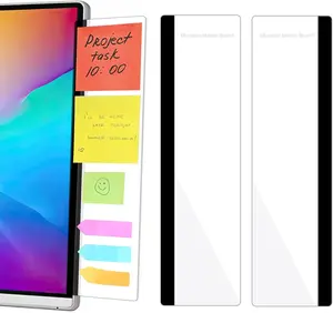 2 Pack Computer Monitor Memo Board, Acrylic Computer Monitor Sticky Note Holder, Transparent Side Panel Office Desk Organizer,Home Office Desk Accessories, Office Supplies for Women Men Computer ﻿ ZNBSIXP