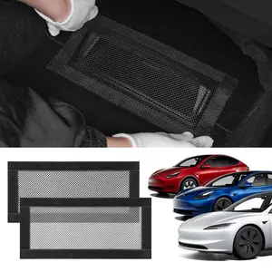 YONZEE 2-Pack Backseat Air Vent Cover for Tesla Model 3 Model Y Accessories (2017-2025) - Rear Seat Airflow Outlet Protector with Upgraded Mesh and Velcro