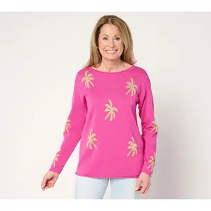 Belle by Kim Gravel Golden Palms Sweater