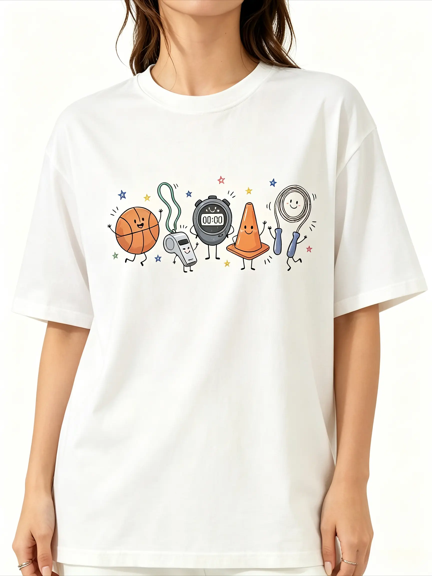 Cute Doodles Physical Education PE Teacher Back To School Shirt, Funny Student First Day Of School Tee