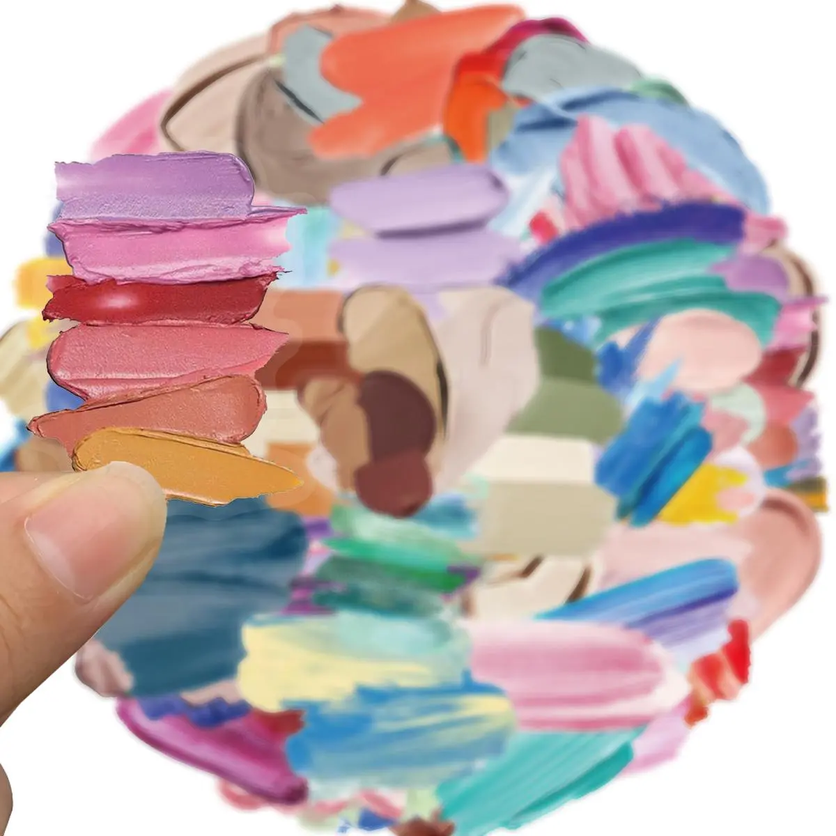 Paint Palette Sticker, 60pcs/set Art Stickers Adhesive Decals Decal Sticker Waterproof Self Adhesive Decor Paper, Decor Sticker for Gift Greeting Card Water Bottle Laptop Phone