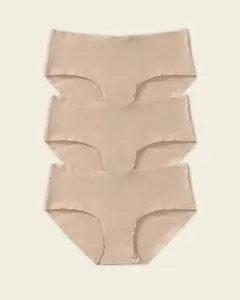 Leonisa 3-Pack No Ride-Up Seamless Hiphugger Panties