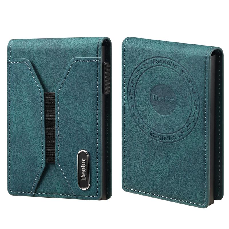 Denior MagSafe Magnetic Wallet: A Card Case for Credit Cards, ID Cards and RFID-Protected Cards. It can hold 6-10 cards, is easy to carry, and this large-capacity card case is compatible with iPhone 17/16/15/14/13/12 series.