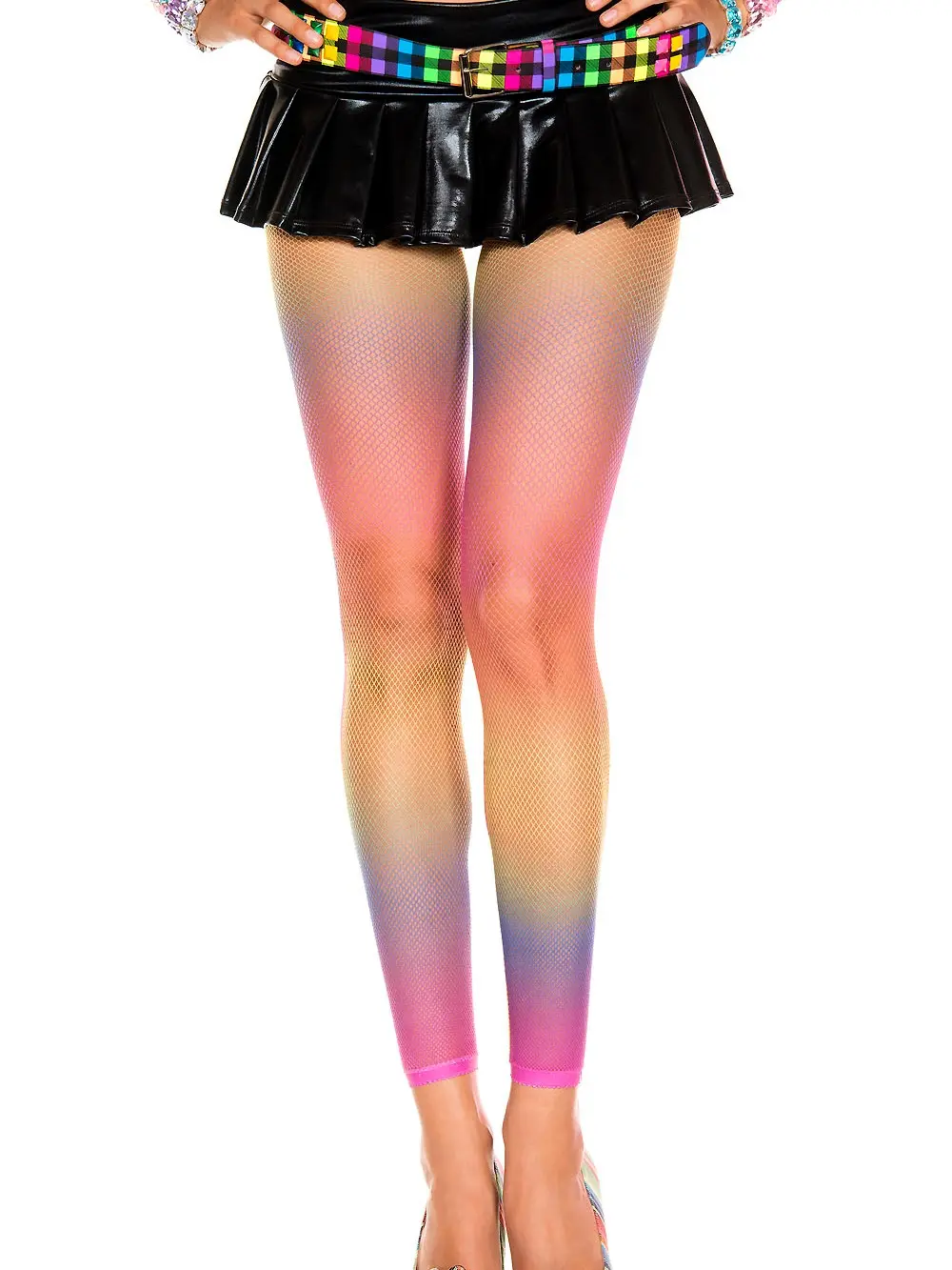 Music Legs Rainbow fishnet leggings One Size Music Legs Rainbow fishnet leggings One Size