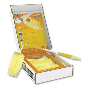 212 MAIN Heavy Duty Duster Kit with Extensible Handle, Textured Fiber Duster Heads and 12 Refills