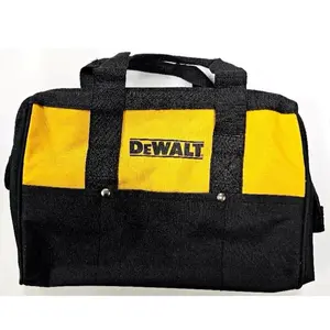 Dewalt Tool Bag W/ RAILS Case 13" x 10 x 9 Canvas For 20V Drill, Battery, Saw