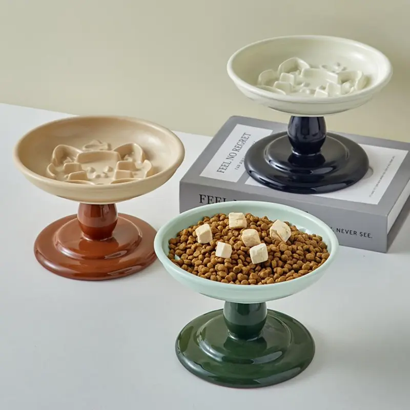 Ceramic Pet Bowl, 1 Count Pet Feeding Bowl, Pet Feeding Supplies, Animal Feeding Supply, Anti-choking Dog Bowl, Slow Feeder Bowl, Cat Bowl, Dog & Cat Accessories