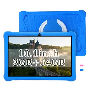 10.1-Inch HD Large Screen! Android Kids Tablet, 2-in-1 Study & Learning, Online Class Ready, Lightweight & Shockproof, 5G WiFi, HD IPS, Bluetooth + Dual Camera, Smart Parental Control, Pink & Blue, Easter/Christmas/Birthday Gift (USB Cable, No Adapter)