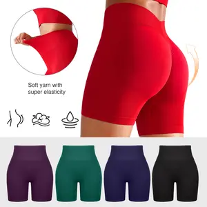 BRXL BrxlGrit High Waisted Tummy Control Yoga Impact Shorts - Comfortable Fit Versatile Style for Yoga and Active Lifestyle in Green - Gym Exercise Activewear-LOVE
