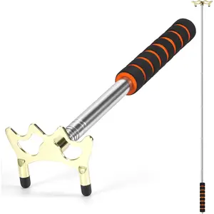 Pool Bridge Stick, Professional Retractable Pool Cue Bridge with Removable Brass Bridge , Free Adjustment for Multi-Angle Shots, Easy to Use and Storage, Essential Pool Table Accessories