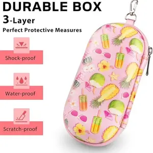 Sun Glasses Storage Box, Dual Lens Hard Case Protector, Women's Eyewear Box, Travel Case for Sunglasses, Durable & Protective Design