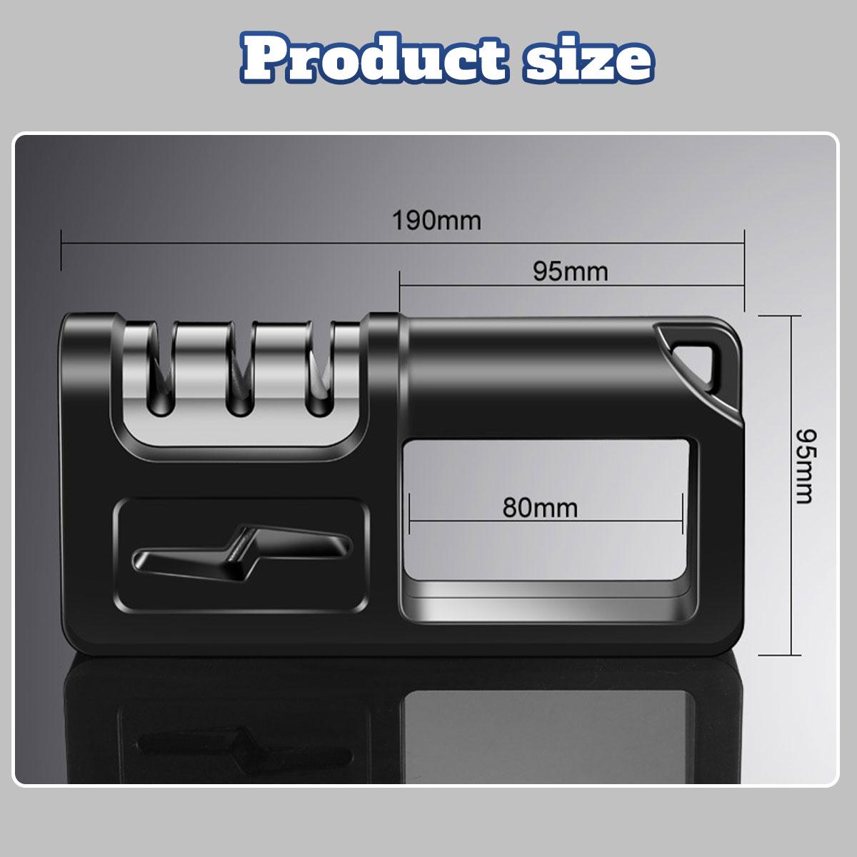 Chef Premium Knife Sharpener Tool, Handheld Kitchen Knife Sharpener Kit, 4-in-1 Knife Sharpener