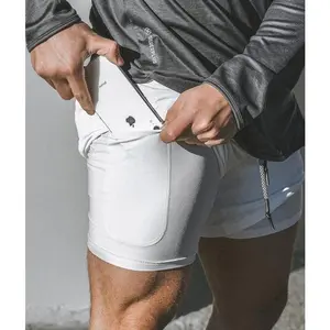 2-in-1 Sport Shorts Joggers with Hidden Zipper Pockets