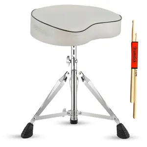 5 Core Drum Throne 3" Padded Guitar Stool Drummer Chair Adjustable Musician Seat