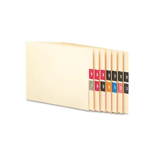 212 MAIN Numeric End Tab Labels, Laminated Paper DCC Size for Medical Files, 0-9 Numbered Assorted Colors, 10 Rolls (250 Labels Each) with Dispensing Box, Numeric Labels