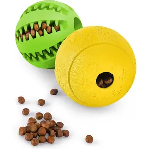 Dog Puzzle Toy 2 Pack,  Interactive Dog Toys for Treat Dispensing, Durable Puppy Toys for Teething Small Dogs, Dog Treat Ball for Teeth / Slow Feeder/ IQ Training/ Playing