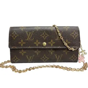 Pre-owned Louis Vuitton PVC Crossbody Bags Monogram Sarah Wallet on Chain
