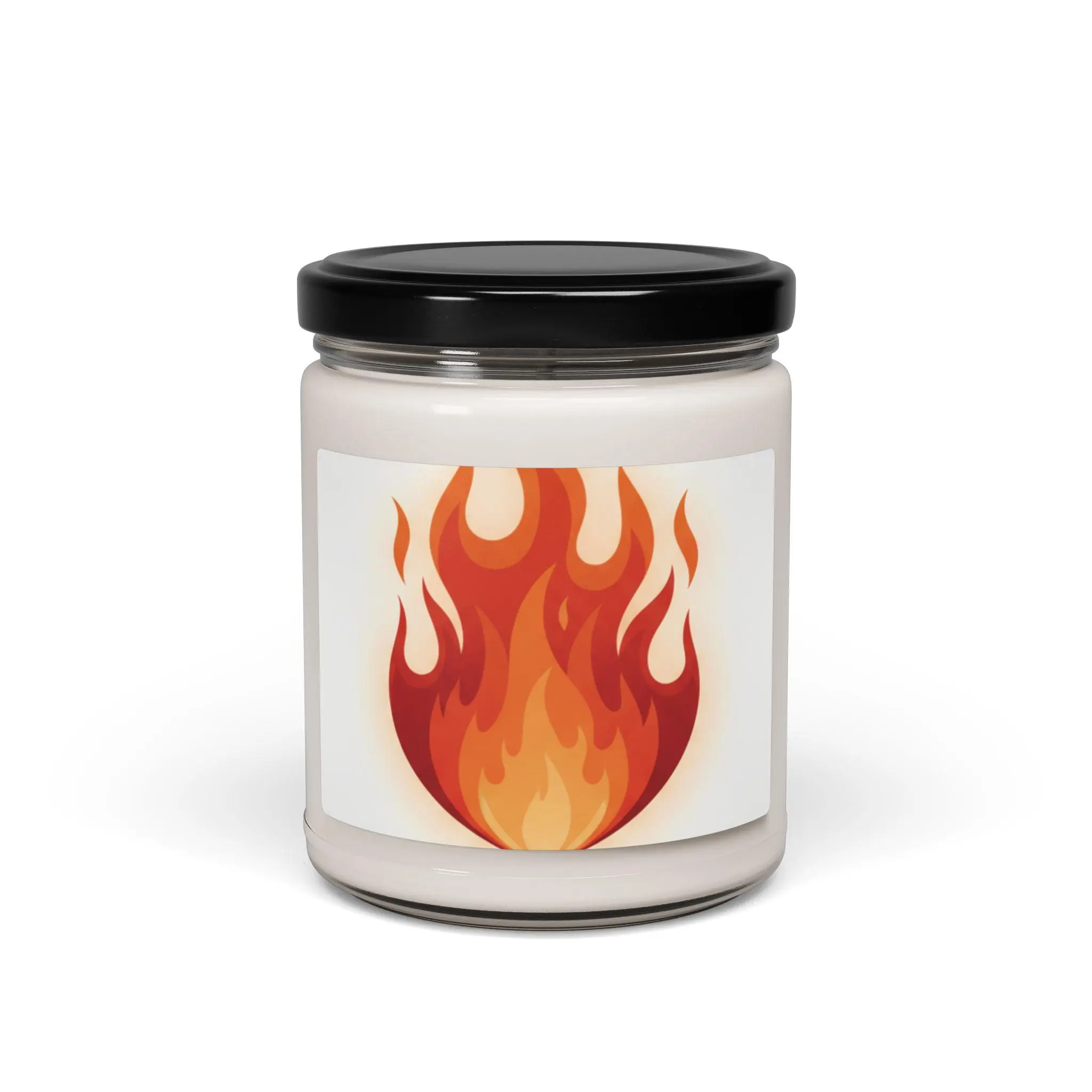 Flame Illustration Candle soy candle | fiery flame jar candle