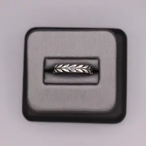 Sterling Silver Plain Ring - Leaf Design