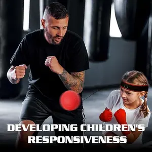 Ultimate Reflex Ball Set - 4 React Reflex Ball Plus 2 Adjustable Headband, Great for Reflex, Timing, Accuracy, Focus and Hand Eye Coordination Training for Boxing, MMA and Krav Mega