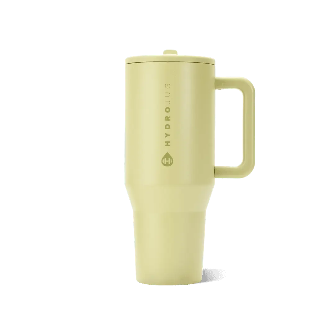 HydroJug Traveler 40oz Olive Tumbler | Leakproof Insulated Water Bottle with Handle & Straw