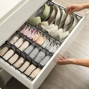 Socks & Underwear Drawer Organizer - Sleek Design with Clear Divided Sections for Efficient Storage - Perfect Gift for Tidy-Minded Loved Ones