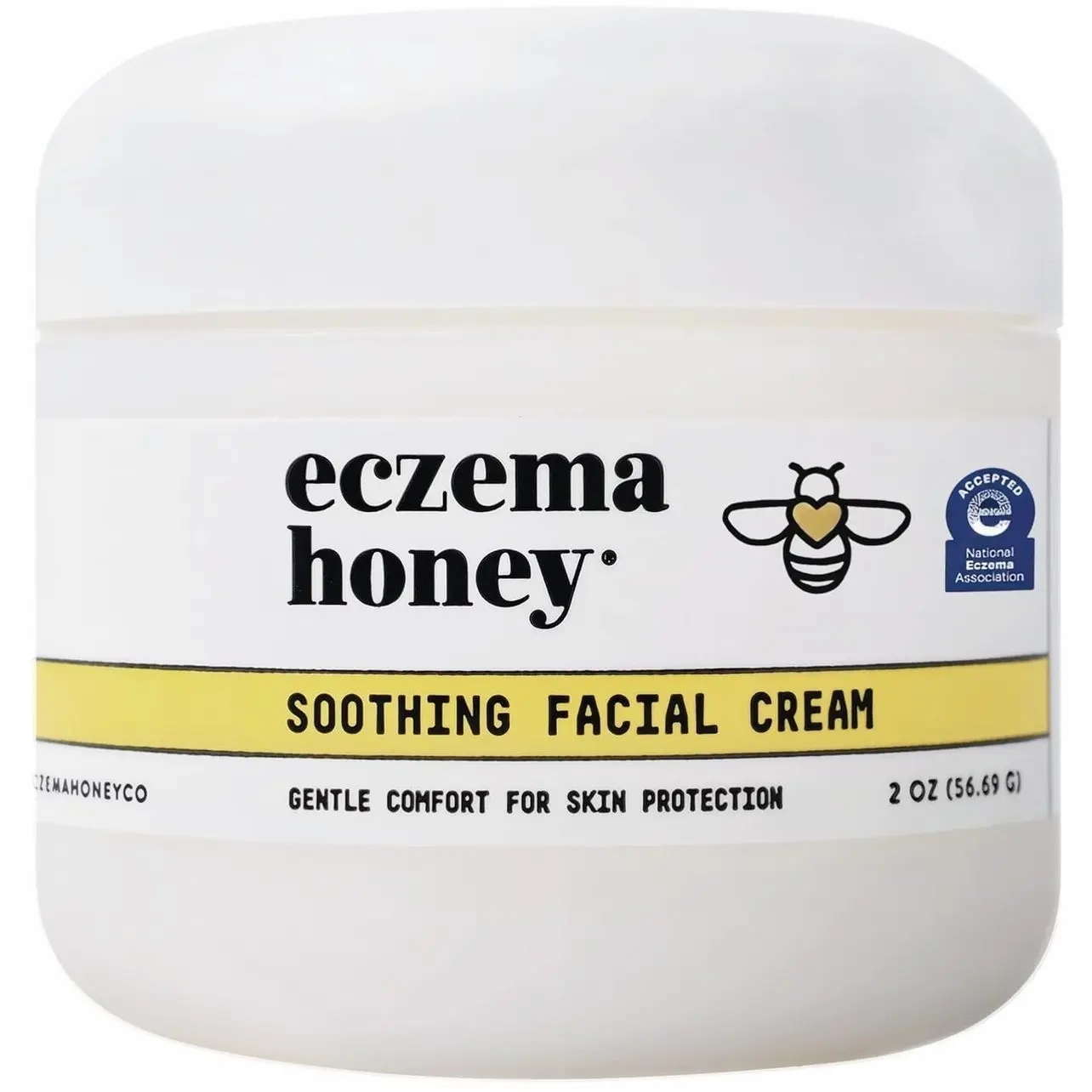 ECZEMA HONEY Soothing Facial Cream - Eczema Lotion for Face, Eyelids, Lips, and More - Natural Dry Skin Repair (2 Oz)