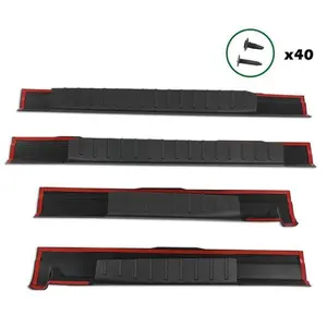 4Pcs Rocker Panel Protector Guard Covers Fit For 09-14 Ford F150 Crew Cab Pickup