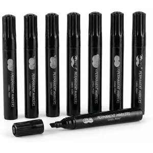 - Black Permanent Markers, 8 Pack, Thick Markers, Chisel Tip Permanent Marker Chisel Tip Black Marker
