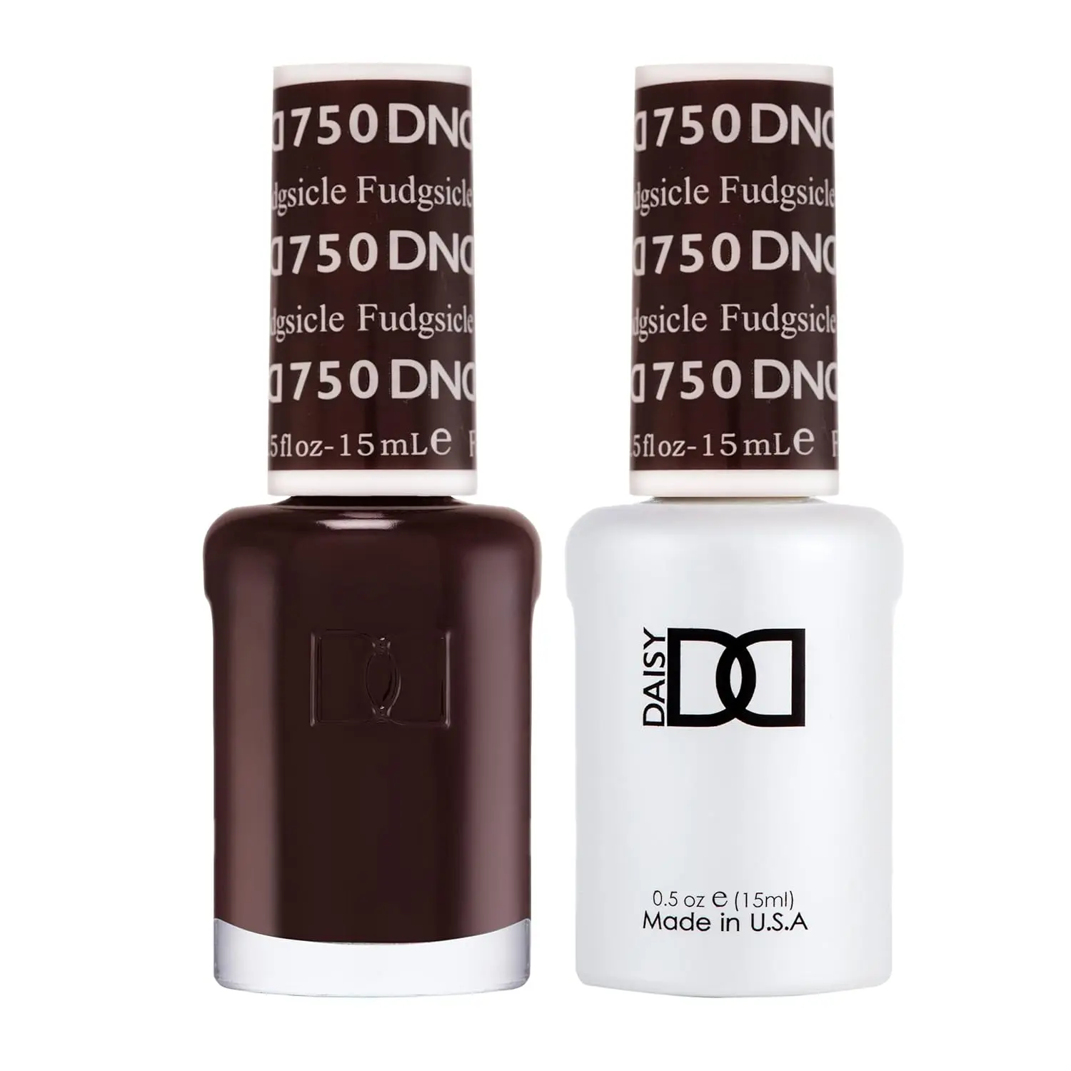 DAISY DND Gel & Nail Polish Set - Fudgsicle 750, 0.5oz Each, Made in U.S.A. - Manicure Nail Art Cosmetic with Vibrant Shade & Butyl Acrylate Formula