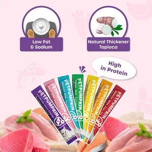 Nutritious Premium Cat Treats, Grain-Free, Lickable, Squeezable Creamy Cat Treat/Topper, Variety Box Vitamin