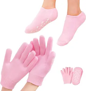 4 PCS Moisturizing Gloves and Socks, Gel Spa Moisturizing Therapy Sock ＆ Glove, Soften Repairing Dry Cracked, Hands Feet Skin Care, Effective in Repair Dry and Chapped Hands and Feet Skin Care