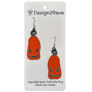 Jack-o'-lantern Two-Tone Acrylic Earrings
