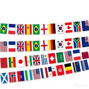 42-Country Waterproof Fade-Resistant Clear-Pattern Banners, Easy-to-Install Festive & Home Decoration Banners for Party, Outdoor Use
