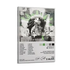 2 Alive Yeat Canvas Painting Oil Painting Wall Art Canvas Poster Sublimated Prints Decorative Painting Corridor Decoration Home Ornaments Photo Modern Art Design Artwork