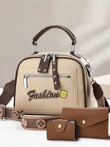 Fashionable and compact, this Handbag Wallet Set has a chic and versatile look, Fashionable Purse Handbag, perfect for moms and working women.