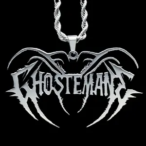 Ghostemane Necklace 2" Mirror Polished Stainless Steel Blackmage Pendant Necklace Hypoallergenic Laser Cut Design Scratch Free Choice of Chain Free Gift Included