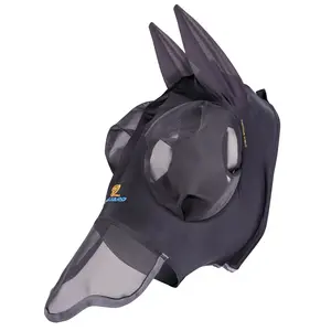 Shires Equestrian FlyGuard Pro Stretch Fly Mask with Ears & Nose - 180º Vision, UV Protection, Secure Fit, UK Designed