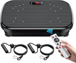 Multifunctional Vibration Plate Home Exercise Machine with 5 Workout Modes Resistance Bands for Full Body Activation Relaxation Compact Portable Design