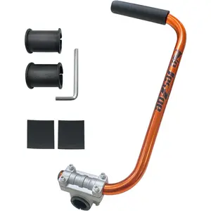 NeJesZoe Ergonomic Trimmer Handle Grip for Weed Wacker Extension Handle, Ergonomic String Trimmer Handle Lawn Trimmer Grips with Bracket Clamp for String Trimmer, Lawn Care, Landscaping (Orange)