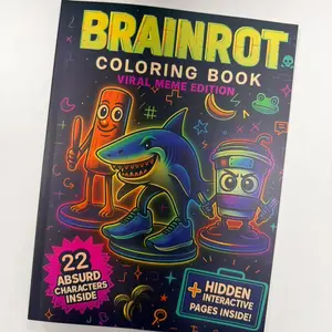 A4 Large Coloring Book for Kids, Fun Cartoon Sketching Book, Stress Relief, 28 Pages, Hidden Pages, Interactive Elements, Creative Possibilities, Suitable for Crayon/marker/watercolor Pencils, Viral Meme