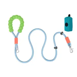 Dog Leash Explosion-Proof Suitable for Small and Medium Dogs Corgi Border Collie Shiba Inu Dog Walking Collar Chain