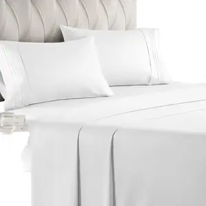 Queen Size 4 Piece Bedding Sheet Set - Breathable & Cooling Bed Sheets - Hotel Luxury Bed Sheets for Women & Men- Deep Pockets - Easy-fit - Soft & Wrinkle Free - Bed Set, Washable, Soft, Microfiber