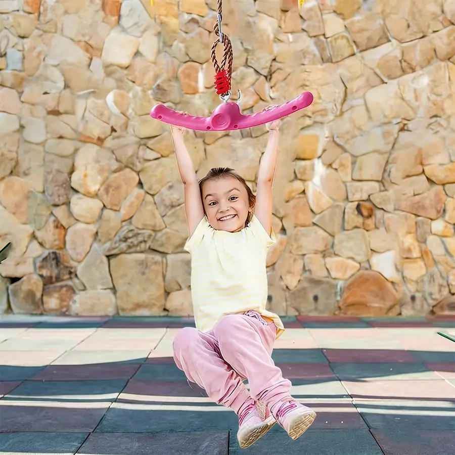 360° Twister Swing Set, Adjustable Handle & Slackline Attachments, Indoor & Outdoor Playground Swing for Kids, Backyard Training, Doorway Fun, Toddler Playground Outdoor, Outdoor Play Equipment