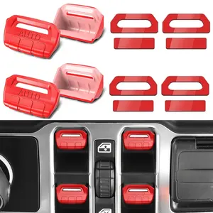 4pcs Fits for JL for JEEP Upgrade Window for Switch Button Cover for JEEP for JL JLU 2025 2024 2023 2022 2021 2020 2019 2018&Gladiator JT 2020-2025 Interior Accessories