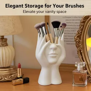 Creative Human Body Art Desk Organizer, Stationary Organizer Holder, Multi-Functional Desktop Pen Holder & Makeup Brush Storage, Office Decorative Item, Desk Accessory
