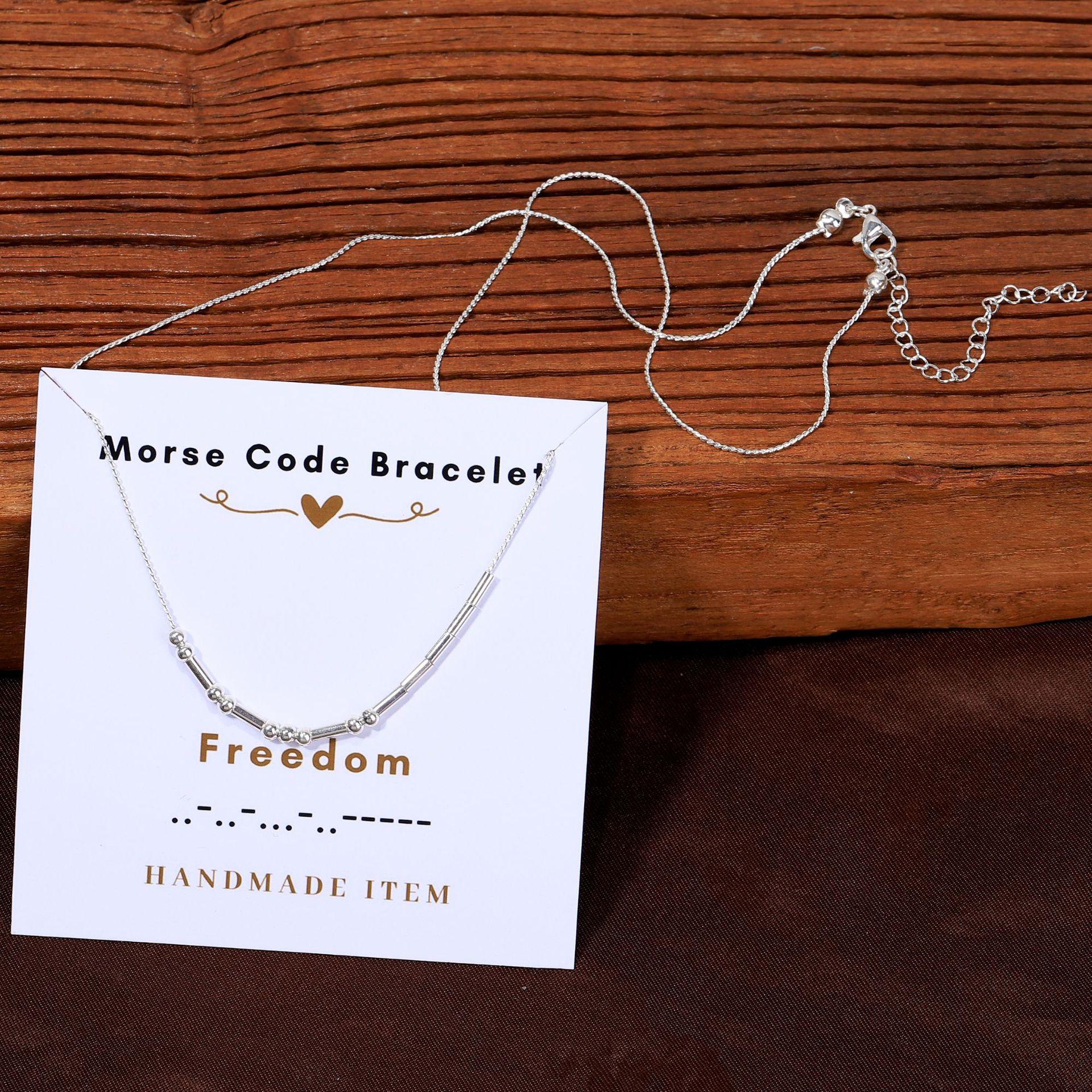 Morse code necklace alphanumeric couple personalized collarbone chain necklace